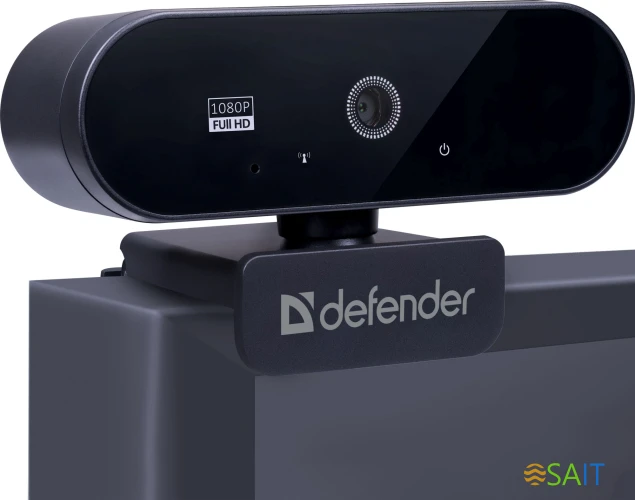 Камера Web Defender G-Lens 2580 черный 2Mpix USB2.0 с микрофоном для ноутбука (63112)