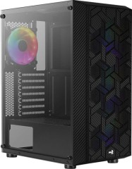 Корпус Aerocool Hive-G-BK-v2 черный без БП ATX 4x120mm 2x140mm 1xUSB2.0 2xUSB3.0 audio bott PSU