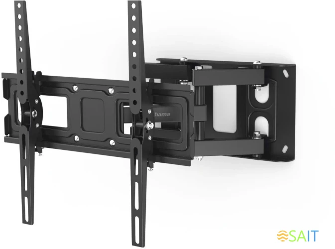 Кронштейн для телевизора Hama 00220830 черный 32"-65" макс.40кг настенный поворотно-выдвижной и наклонный