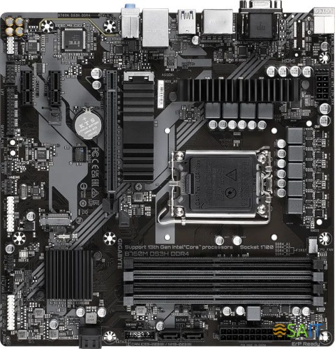 Материнская плата Gigabyte B760M DS3H DDR4 Soc-1700 Intel B760 4xDDR4 mATX AC`97 8ch(7.1) 2.5Gg RAID+VGA+HDMI+DP