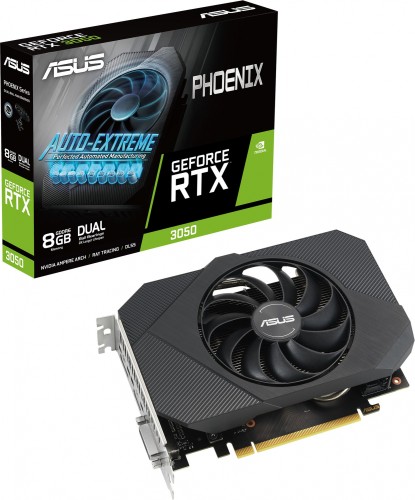 Видеокарта Asus PCI-E 4.0 PH-RTX3050-8G-V2 NVIDIA GeForce RTX 3050 8Gb 128bit GDDR6 1777/14000 HDMIx1 DPx1 HDCP Ret