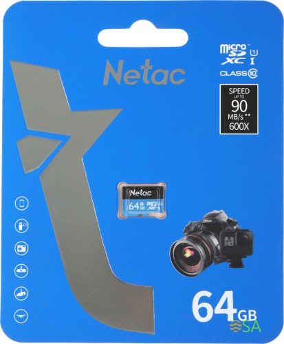 Флеш карта microSDXC 64GB Netac NT02P500STN-064G-S P500 w/o adapter