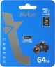 Флеш карта microSDXC 64GB Netac NT02P500STN-064G-S P500 w/o adapter