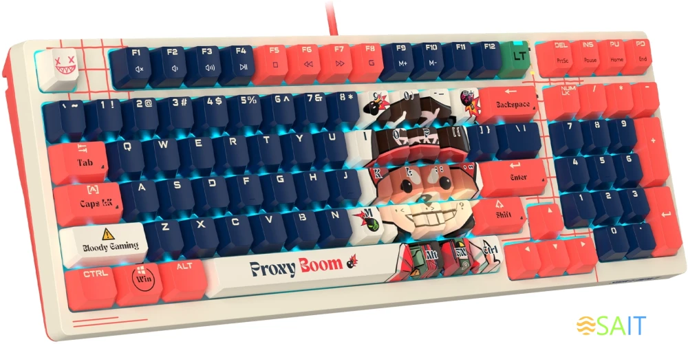 Клавиатура A4Tech Bloody AT98 Proxy Boom механическая бежевый/красный USB for gamer LED (AT98)