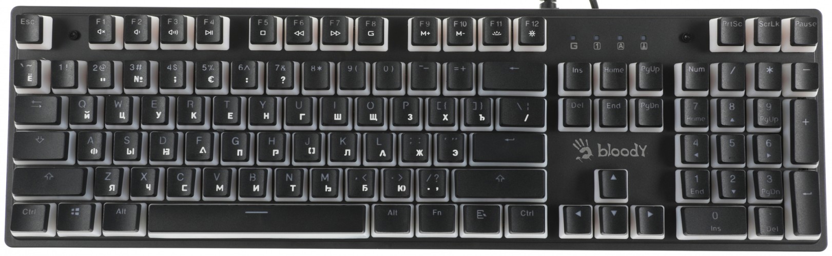 Клавиатура A4Tech Bloody S510RP механическая черный USB for gamer LED (S510RP PUDDING BLACK/BLMS RED)