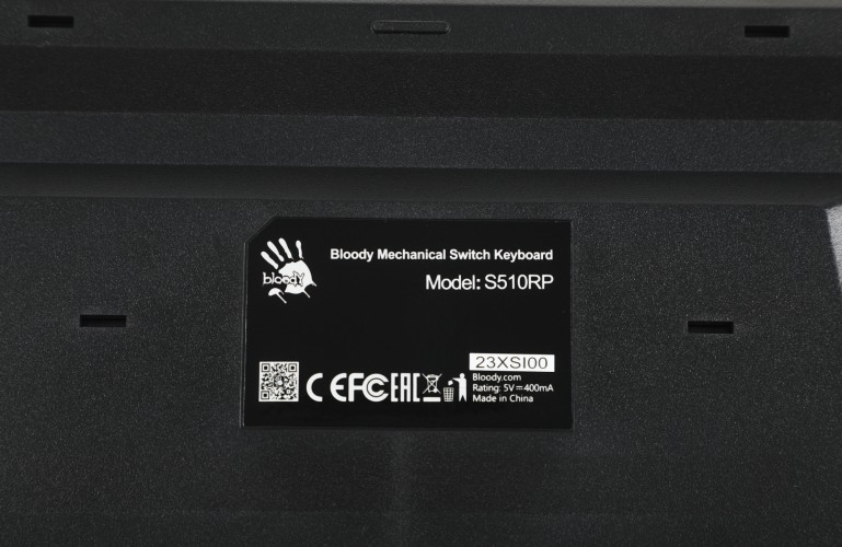 Клавиатура A4Tech Bloody S510RP механическая черный USB for gamer LED (S510RP PUDDING BLACK/BLMS RED)