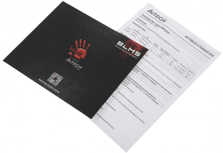 Клавиатура A4Tech Bloody S510RP механическая черный USB for gamer LED (S510RP PUDDING BLACK/BLMS RED)