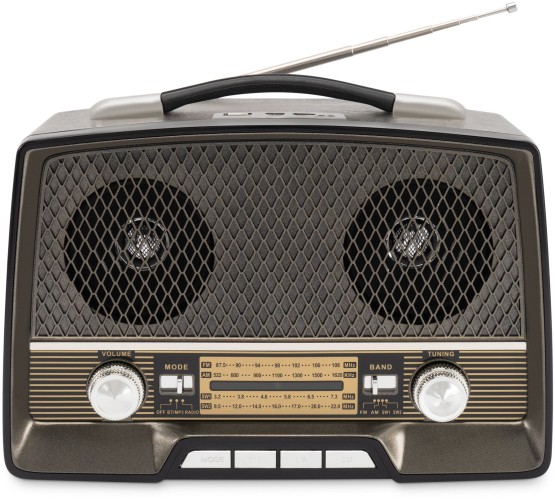 Радиоприемник настольный Hyundai H-PSR156 коричневый USB SD/microSD