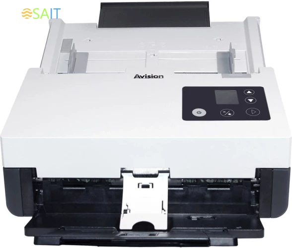 Сканер протяжный Avision AD345GN (000-1011-02G) A4 белый/черный