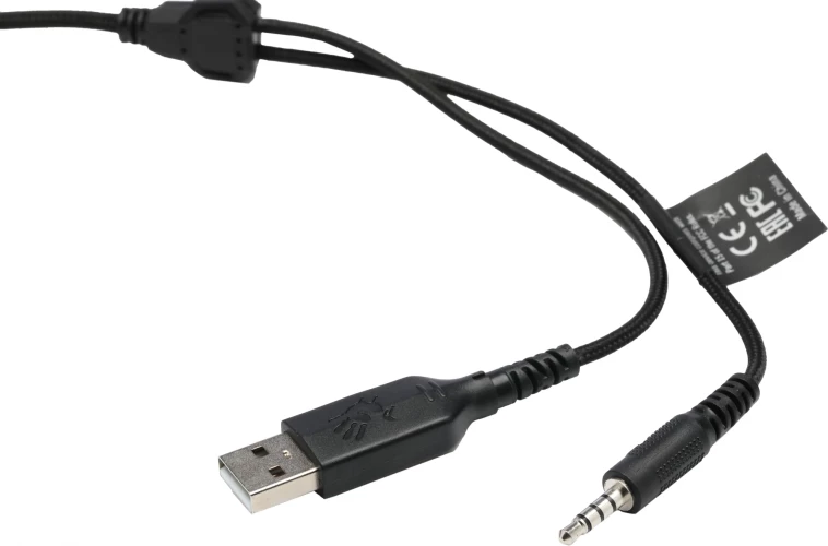 Наушники с микрофоном A4Tech Bloody G230p черный 2м накладные оголовье (G230P)