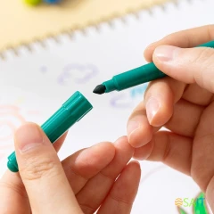 Фломастеры Deli EC161-18 Color Kids круг. конический пиш. наконечник Вентилируемый 18цв. пакет с европодвесом