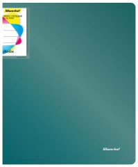 Папка на 2-х кольцах Silwerhof Perlen 271957-75 A4 1мм кор.38мм внутр. с вставкой зеленый металлик