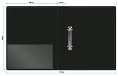 Папка на 2-х кольцах Silwerhof Perlen 271957-75 A4 1мм кор.38мм внутр. с вставкой зеленый металлик