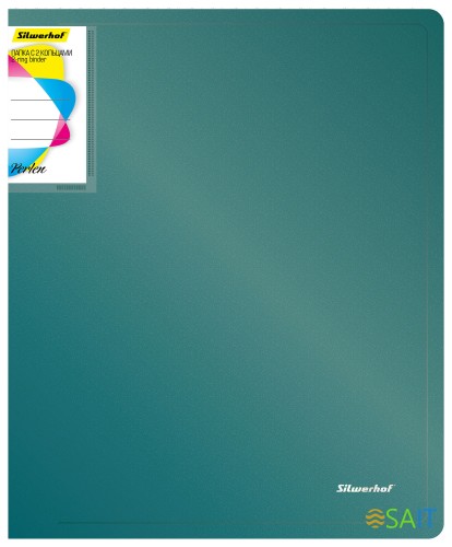 Папка на 2-х кольцах Silwerhof Perlen 271957-75 A4 1мм кор.38мм внутр. с вставкой зеленый металлик