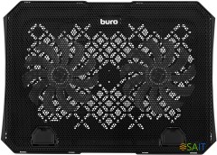 Подставка для ноутбука Buro BU-LCP150-B212 15" 335x265x22мм 74.35дБ 1xUSB 2x 140ммFAN 480г металлическая сетка/пластик черный