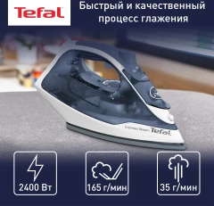 Утюг Tefal FV2837E0 2400Вт синий/белый