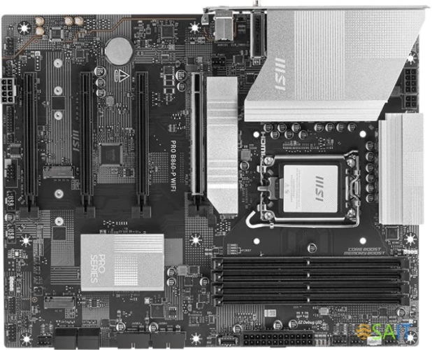 Материнская плата MSI PRO B860-P WIFI Soc-1851 Intel B860 4xDDR5 ATX AC`97 8ch(7.1) 5Gigabit RAID+HDMI+DP