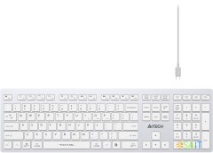 Клавиатура A4Tech Fstyler FBX50C белый USB беспроводная BT/Radio slim Multimedia (FBX50C WHITE)