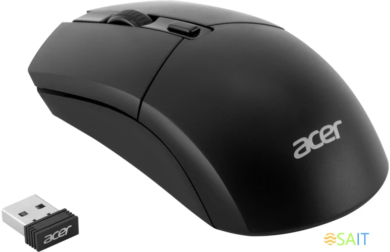 Клавиатура + мышь Acer OKR120 клав:черный мышь:черный USB беспроводная (ZL.KBDEE.007)