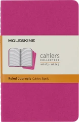 Блокнот Moleskine CAHIER JOURNAL CH011D17 Pocket 90x140мм обложка картон 64стр. линейка розовый неон (3шт)