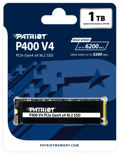 Накопитель SSD Patriot PCIe 4.0 x4 1000GB P400VP1TBM28H P400 V4 M.2 2280
