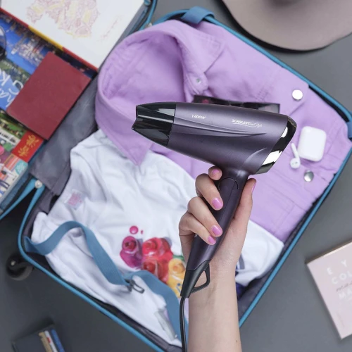 Фен Scarlett SC-HD70IT13 1400Вт фиолетовый/черный