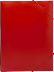 Папка на резинке Silwerhof Eco A4 пластик 0.5мм кор.15мм красный