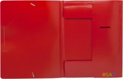 Папка на резинке Silwerhof Eco A4 пластик 0.5мм кор.15мм красный