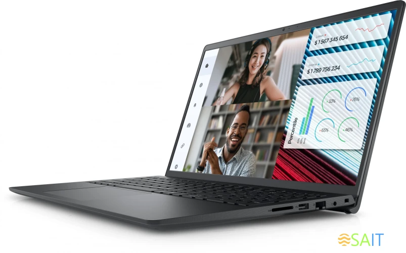Ноутбук Dell Vostro 3520 Core i3 1215U 16Gb SSD512Gb Intel UHD Graphics 15.6" WVA FHD (1920x1080) Linux Ubuntu black WiFi BT Cam (3520-3650)