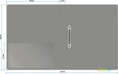 Папка на 2-х кольцах Бюрократ -0827/2RGREY A4 пластик 0.7мм кор.27мм внутр. с вставкой серый