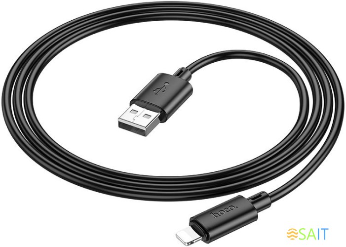 Кабель Hoco X88 Gratified USB (m)-Lightning (m) 1м черный коробка