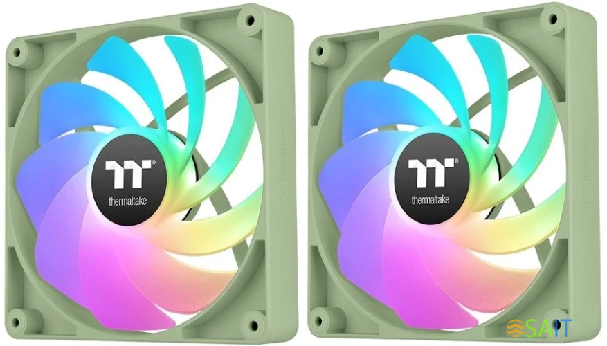 Вентилятор для корпуса Thermaltake CT120 Sync Matcha Reverse ARGB 120х120x25 зеленый 4-pin 31.2дБ (упак.:2шт) (CL-F200-PL12MG-A) Ret