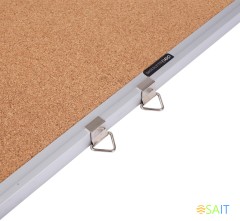 Доска пробковая Deli E39052 пробка коричневый 45x60см алюминиевая рама