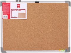 Доска пробковая Deli E39052 пробка коричневый 45x60см алюминиевая рама