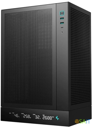 Корпус Deepcool CH170 Digital черный без БП miniITX 6x120mm 2xUSB3.0 audio bott PSU