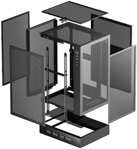 Корпус Deepcool CH170 Digital черный без БП miniITX 6x120mm 2xUSB3.0 audio bott PSU