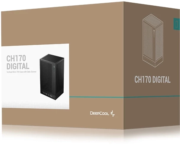 Корпус Deepcool CH170 Digital черный без БП miniITX 6x120mm 2xUSB3.0 audio bott PSU