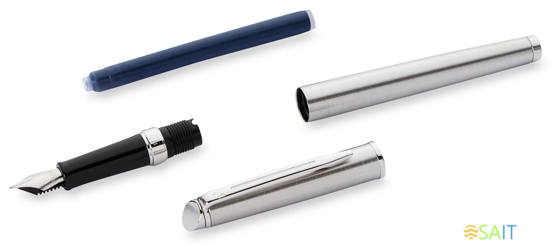 Ручка перьев. Waterman Hemisphere (CWS0920410) Steel CT F сталь нержавеющая подар.кор.