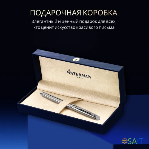 Ручка перьев. Waterman Hemisphere (CWS0920410) Steel CT F сталь нержавеющая подар.кор.