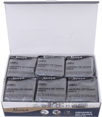 Ластик Deli EH02610 42х42х12мм серый клячка картонный дисплей