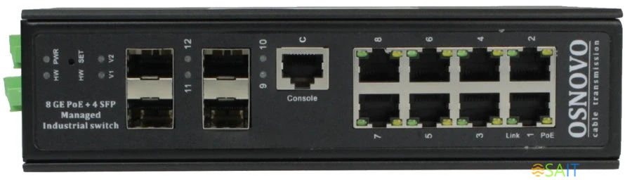 Коммутатор Osnovo SW-80804/ILS (L2+) 8PoE управляемый