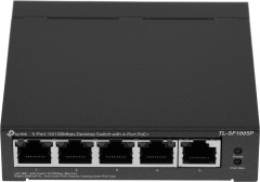 Коммутатор TP-Link TL-SF1005P (L2) 5x100Мбит/с 4PoE 58W неуправляемый