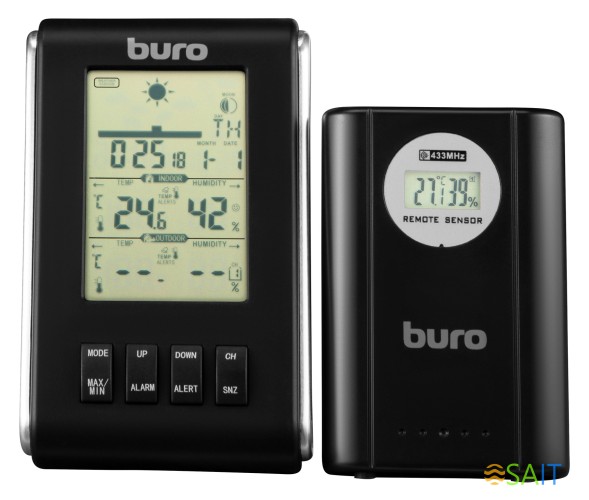 Погодная станция Buro H103G серебристый/черный
