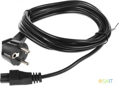 Кабель Buro IEC C5 (3-pin) Евровилка 3м (BU-PCAB-3-3PIN)