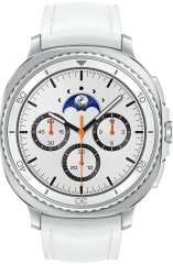 Смарт-часы Samsung Galaxy Watch 8 Classic LTE 46мм 1.34" Super AMOLED корп.серебристый рем.белый (SM-L505FZWACAU)