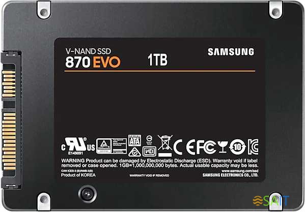Накопитель SSD Samsung SATA-III 1TB MZ-77E1T0BW 870 EVO 2.5"