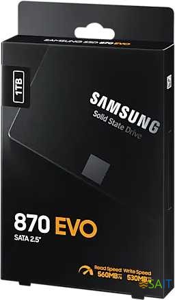Накопитель SSD Samsung SATA-III 1TB MZ-77E1T0BW 870 EVO 2.5"