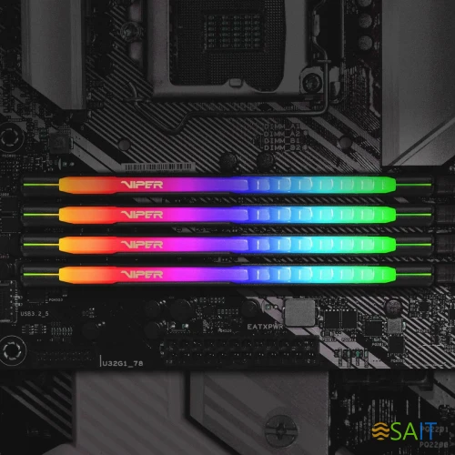 Память DDR4 2x32GB 3600MHz Patriot PVSR464G360C0K Viper Steel RGB RTL Gaming PC4-28800 CL20 DIMM 288-pin 1.35В dual rank с радиатором Ret