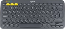 Клавиатура Logitech K380 темно-серый беспроводная BT slim Multimedia для ноутбука (920-007584)