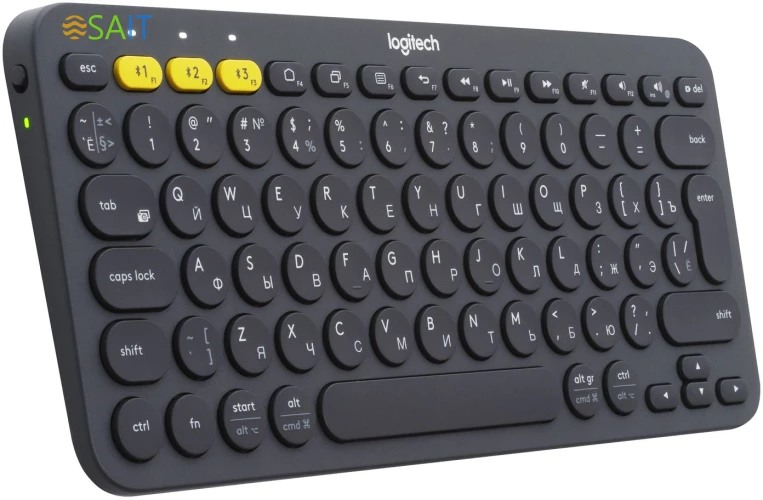 Клавиатура Logitech K380 темно-серый беспроводная BT slim Multimedia для ноутбука (920-007584)